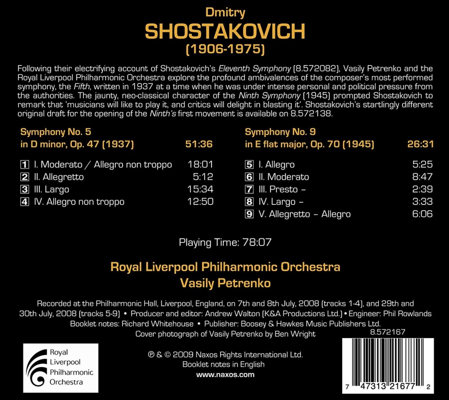 Shostakovich: Symphonies Nos. 5 and 9 - slide-1