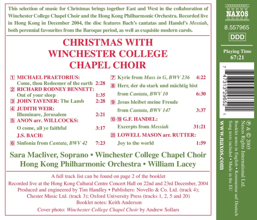 CHRISTMAS WITH WINCHESTER COLLEGE CHAPEL CHOIR - slide-1