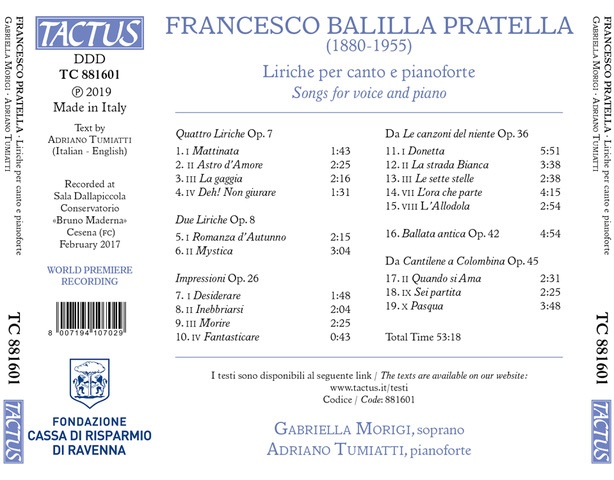 Pratella: Songs for Voice - slide-1