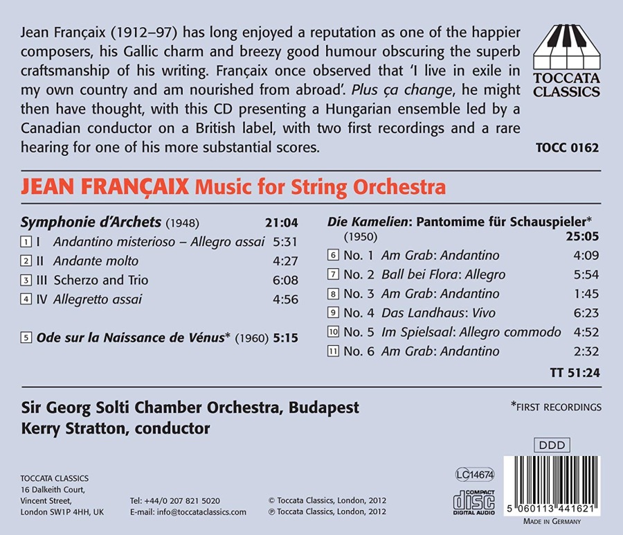 Jean Françaix: Music for String Orchestra - slide-1