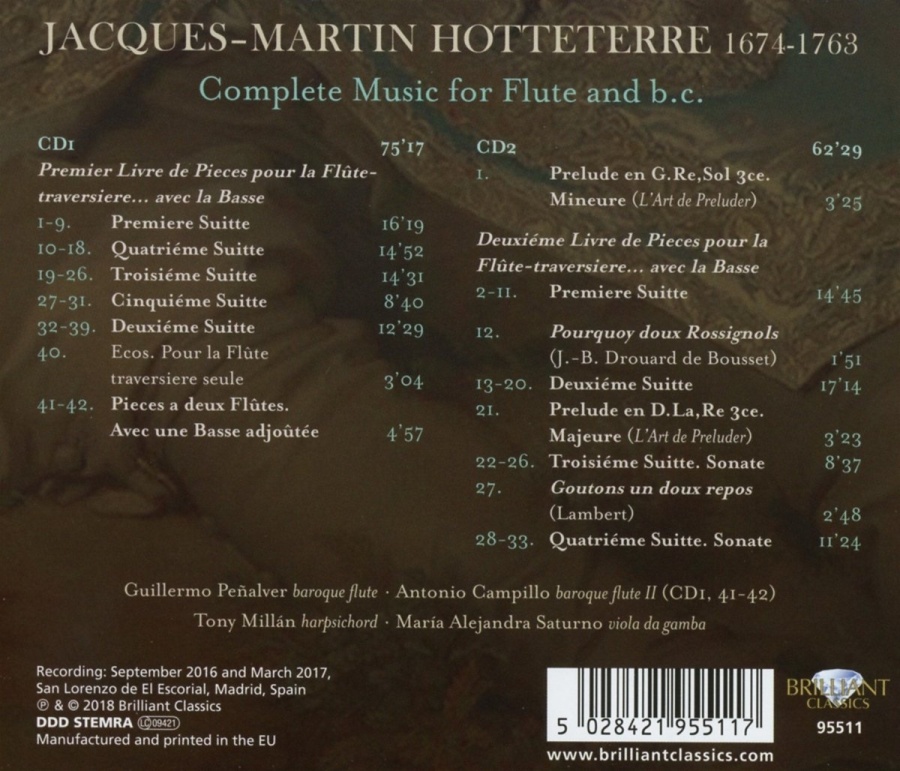 Hotteterre: Complete Music for Flute and b.c. - slide-1