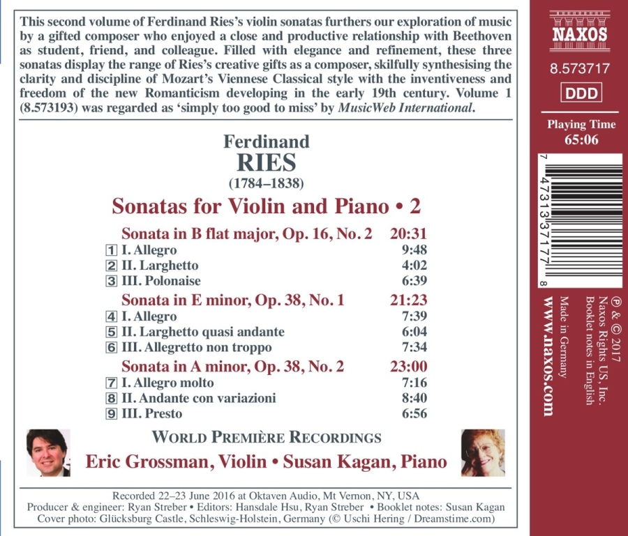 Ries: Sonatas for Violin and Piano Vol. 2 - slide-1