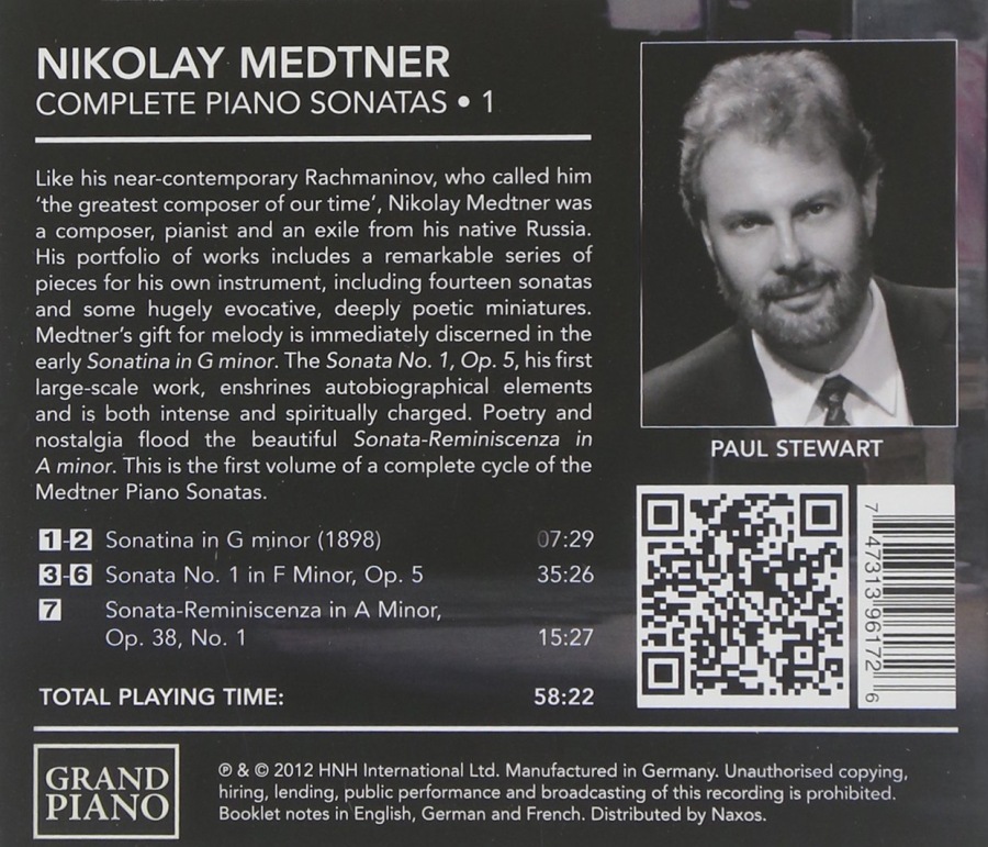 Medtner: Complete Piano Sonatas Vol. 1 - slide-1