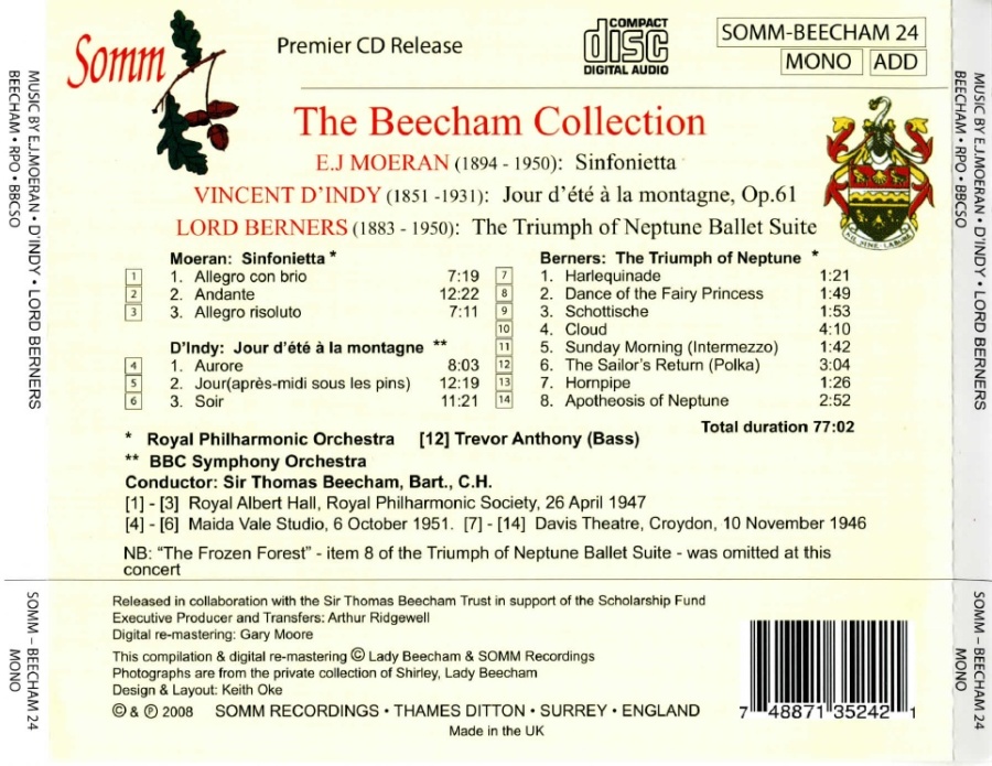 The Beecham Collection: Moeran, D’Indy & Berners - slide-1