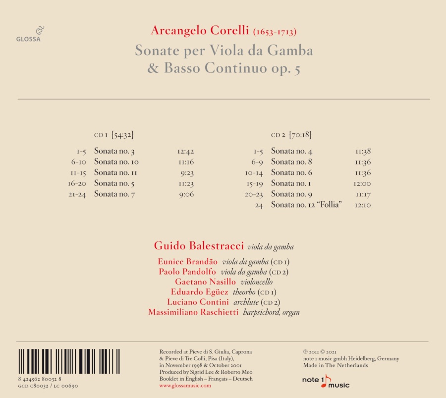 Corelli: Sonate per Viola da Gamba & Basso Continuo op. 5 - slide-1