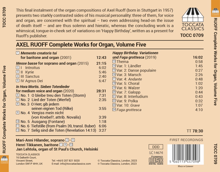 Ruoff: Complete Works for Organ Vol. 5 - slide-1