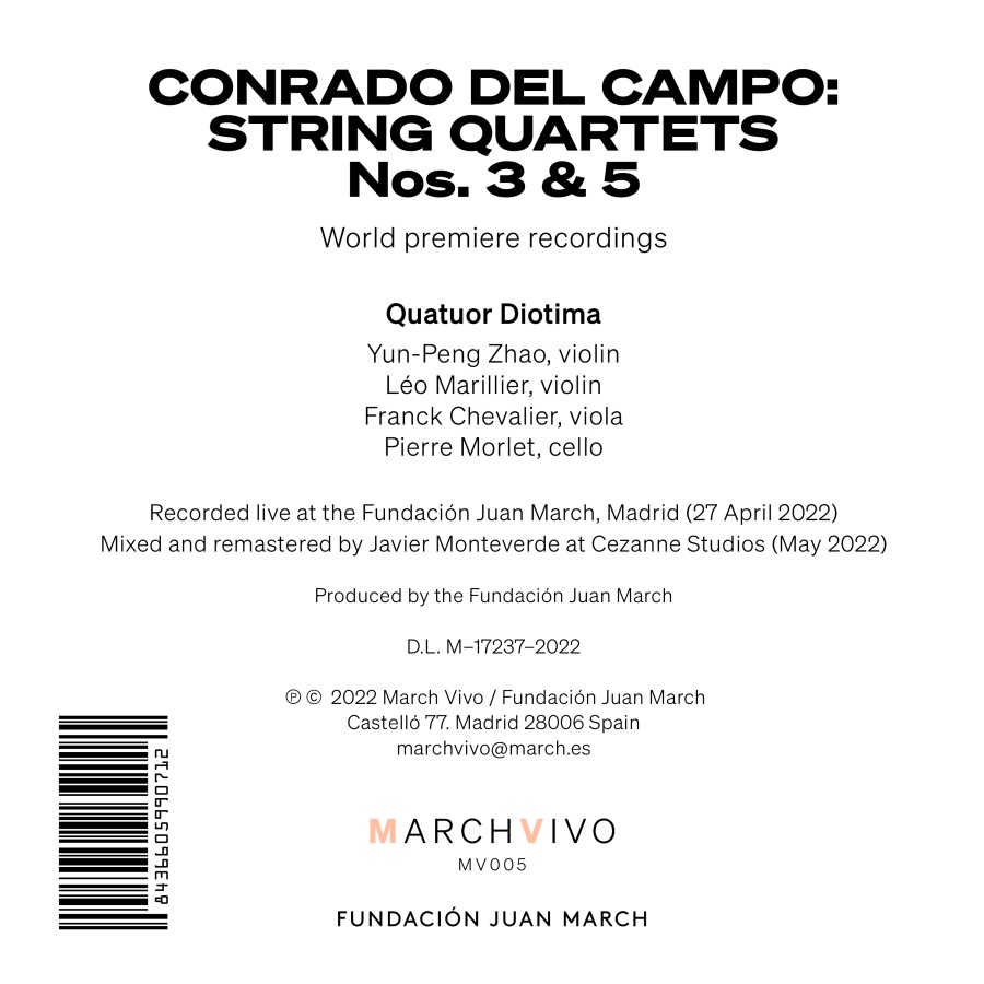 Del Campo: String Quartets Nos. 3 & 5 - slide-1