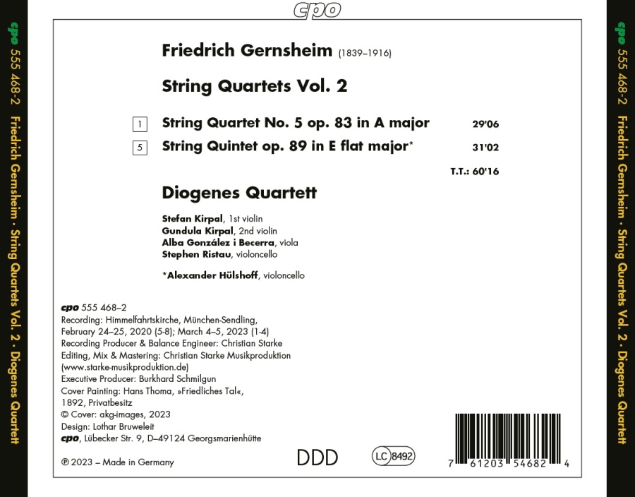 Gernsheim: String Quartets Vol. 2 - slide-1