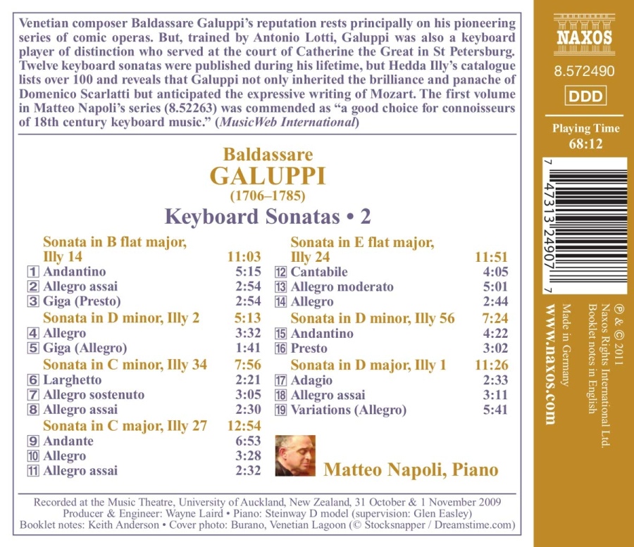 Galuppi: Keyboard Sonatas • 2 - slide-1