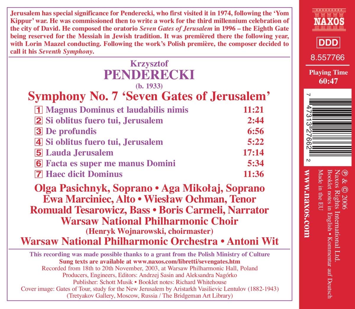 Penderecki: Symphony No. 7 "Seven Gates of Jerusalem" - slide-1