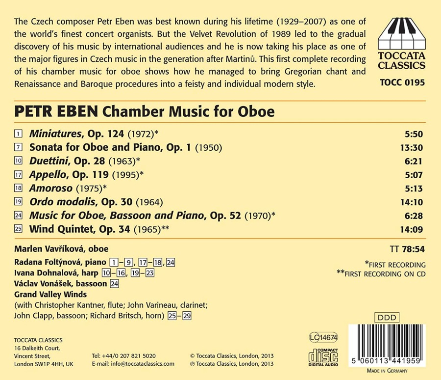 Eben: Chamber Music for Oboe - slide-1