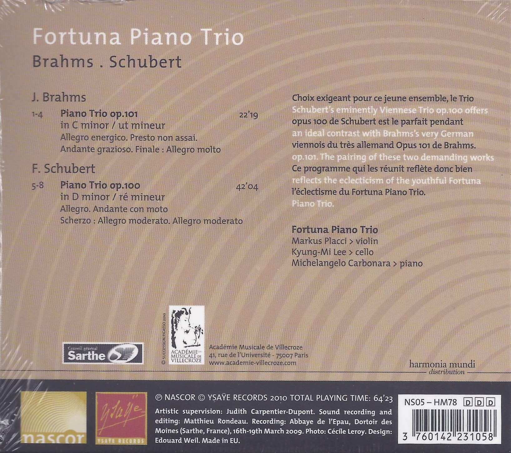 Schubert Piano Trio Op.100 / Brahms Piano Trio Op.101 - slide-1