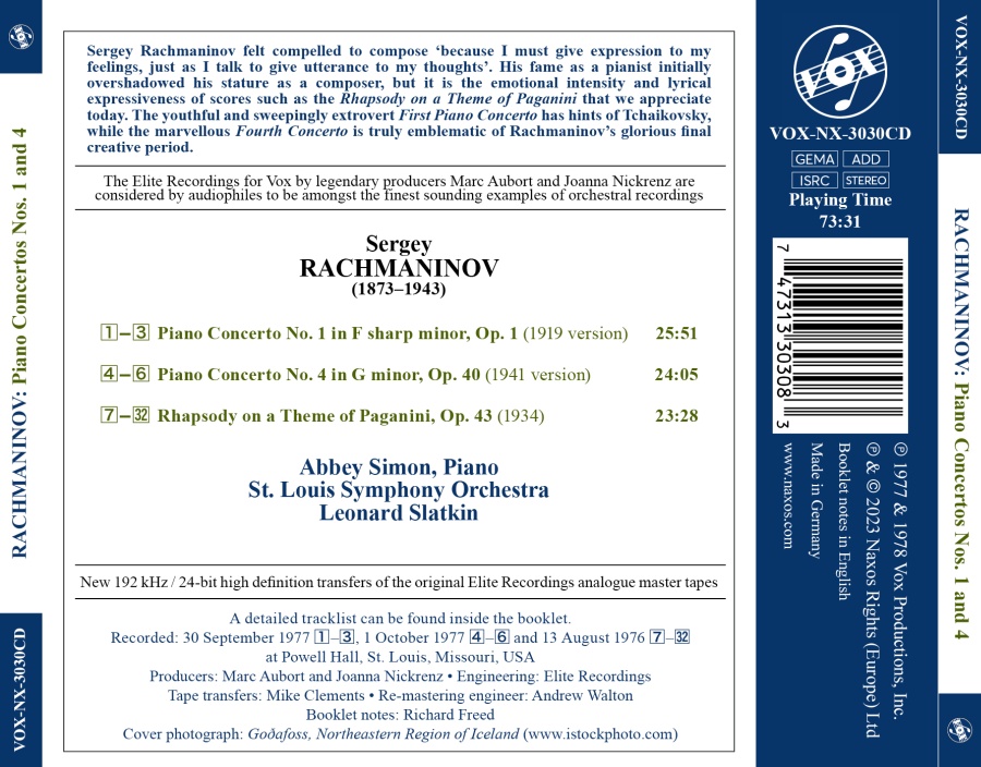 Rachmaninov: Piano Concertos Nos. 1 & 4; Rhapsody - slide-1