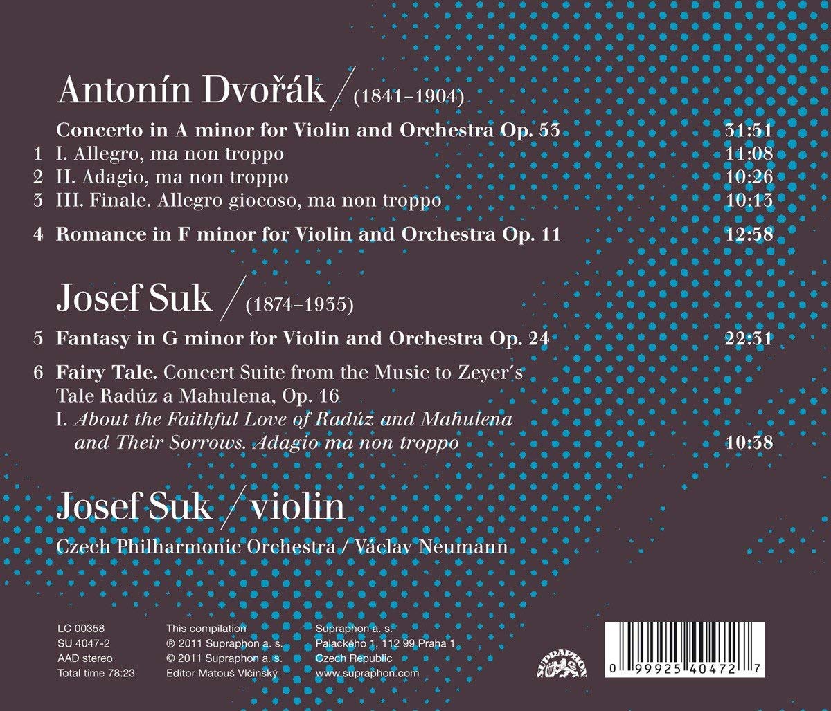 Dvorak: Violin Concerto, Romance; Suk: Fantasy, Fairy Tale - slide-1