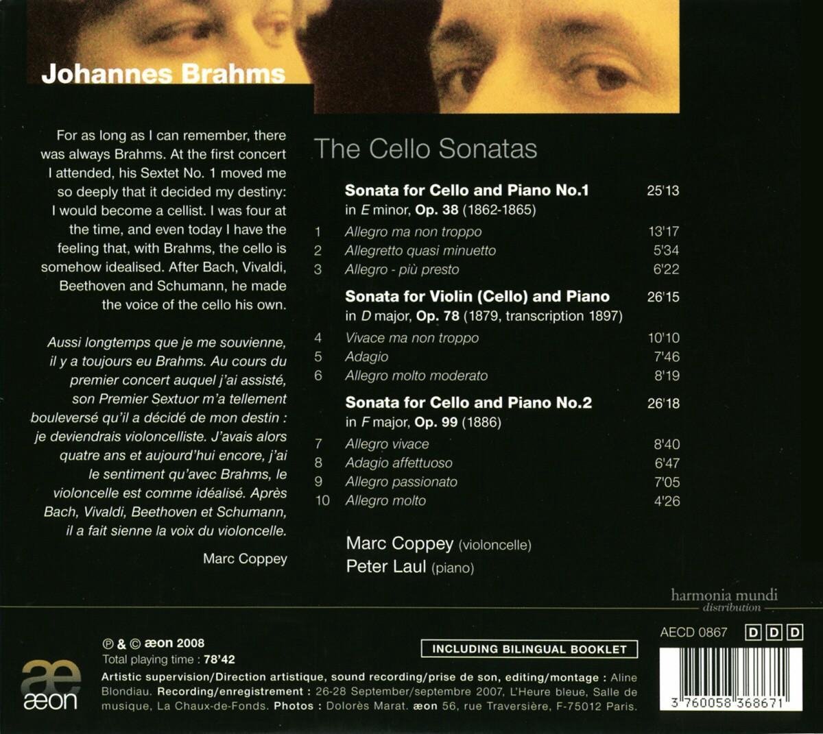 Brahms: The Cello Sonatas - slide-1