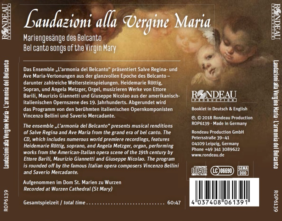 Laudazioni alla Vergine Maria - Bel canto songs of the Virgin Mary - slide-1