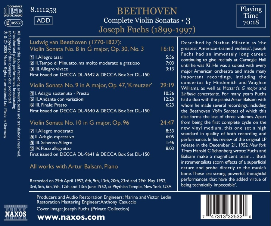 Beethoven: Complete Violin Sonatas 3 - nr 8, 9 "Kreutzer" & 10 - slide-1