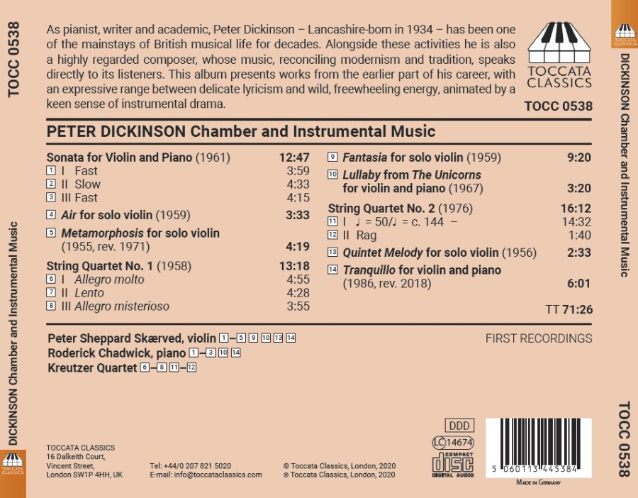 Dickinson: Chamber & Instrumental Music - slide-1