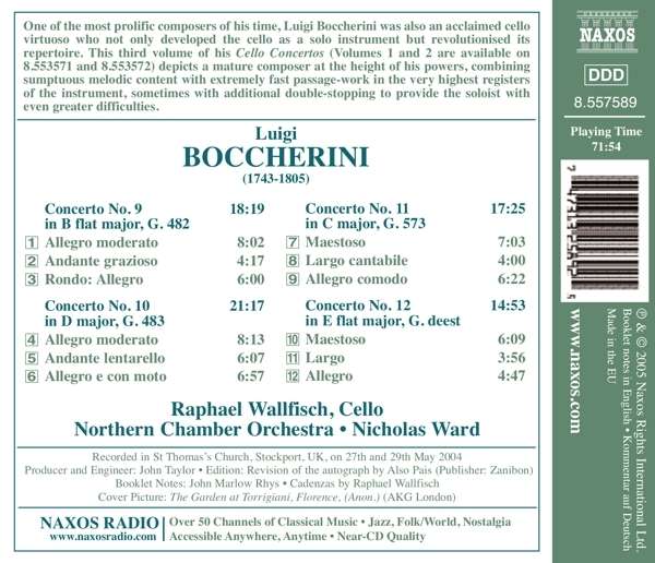 BOCCHERINI: Cello Concertos, Vol. 3 - slide-1