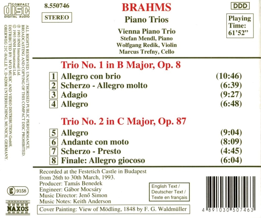 Brahms: Piano Trios Nos. 1 and 2 - slide-1