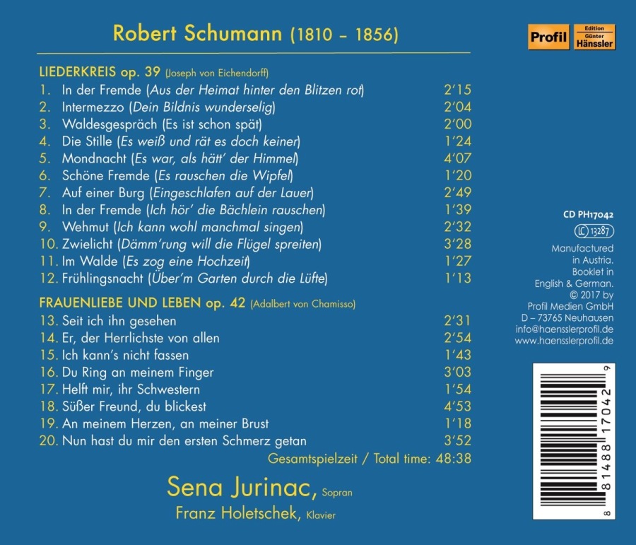 Schumann: Liederkreis; Frauenliebe und Leben - slide-1