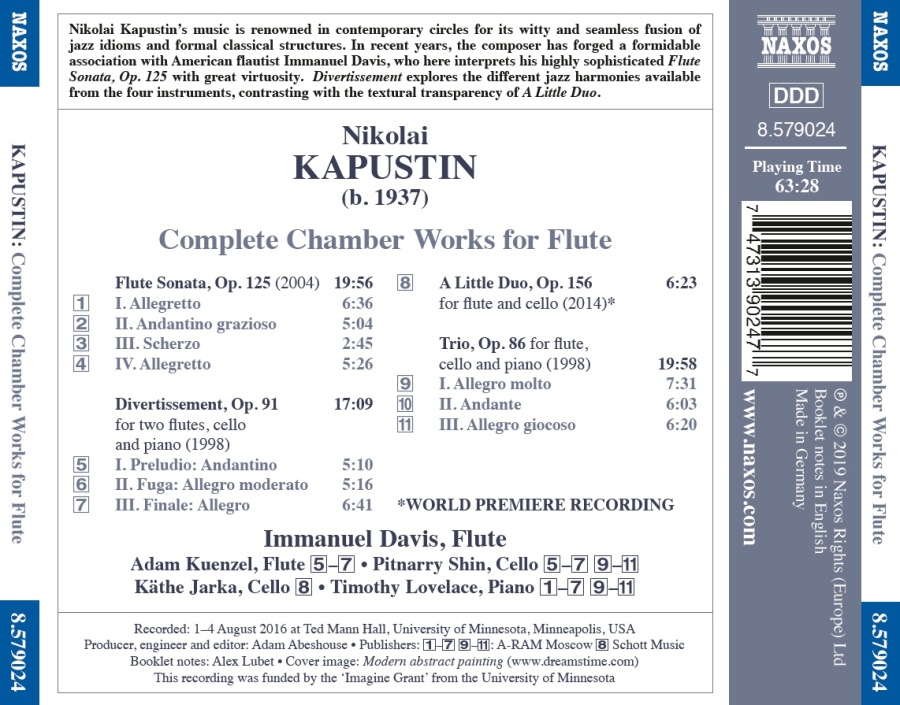 Kapustin: Complete Chamber Works for Flute - slide-1