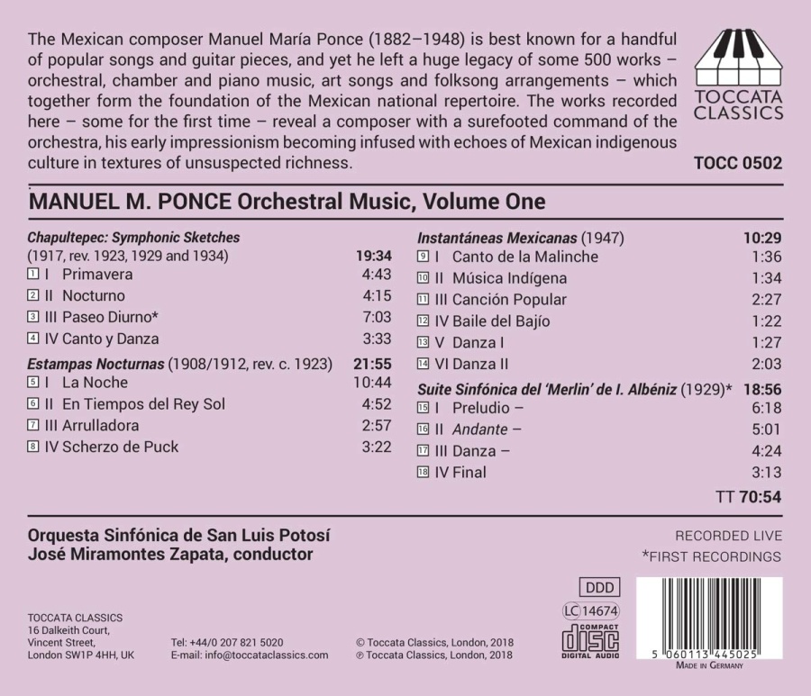 Ponce: Orchestral Music Vol. 1 - slide-1