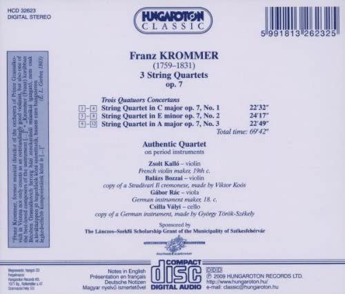 Krommer: 3 string quartets - slide-1