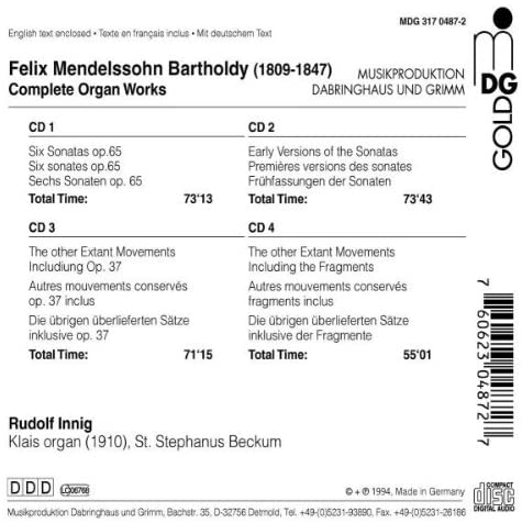 Menndelssohn: Complete Organ Works - slide-1