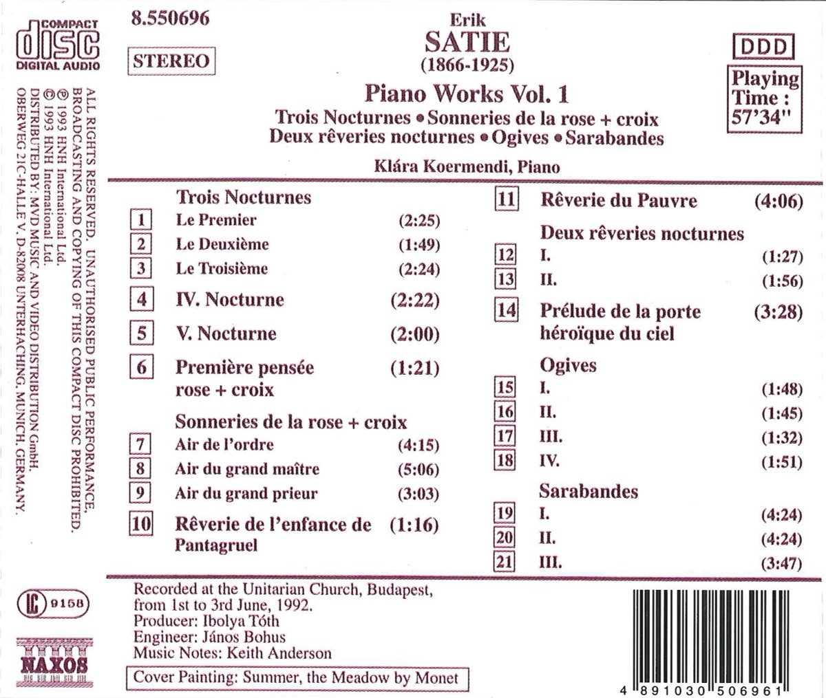 SATIE: Piano Works vol. 1 - slide-1