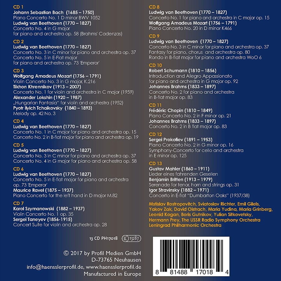 Kurt Sanderling Edition - Bach; Beethoven; Mozart; Brahms; Schumann; Szymanowski; Chopin; Prokofiev - slide-1