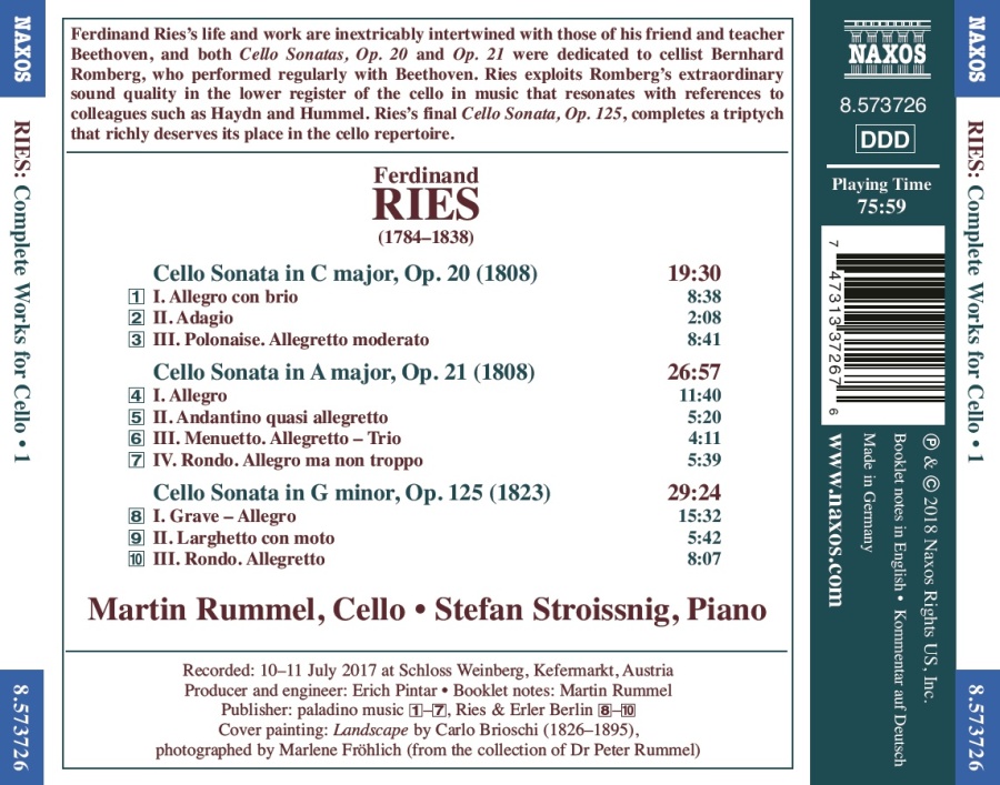 Ries: Complete Works for Cello Vol. 1 - slide-1