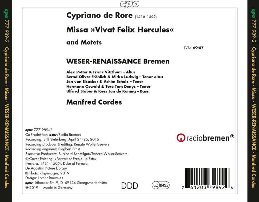 Rore: Missa “Vivat Felix Hercules”; Motets - slide-1