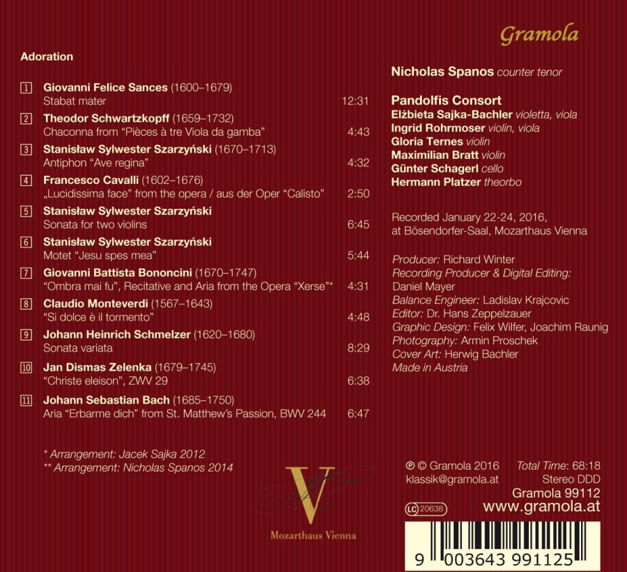 Adoration - Monteverdi; Bach; Sances; Zelenka; Szarzyński; Schmelzer; Cavalli; ... - slide-1