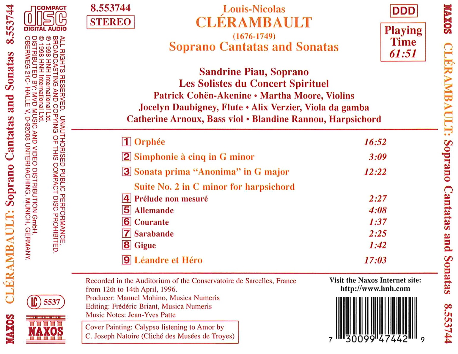 CLERAMBAULT: Soprano Cantatas - slide-1
