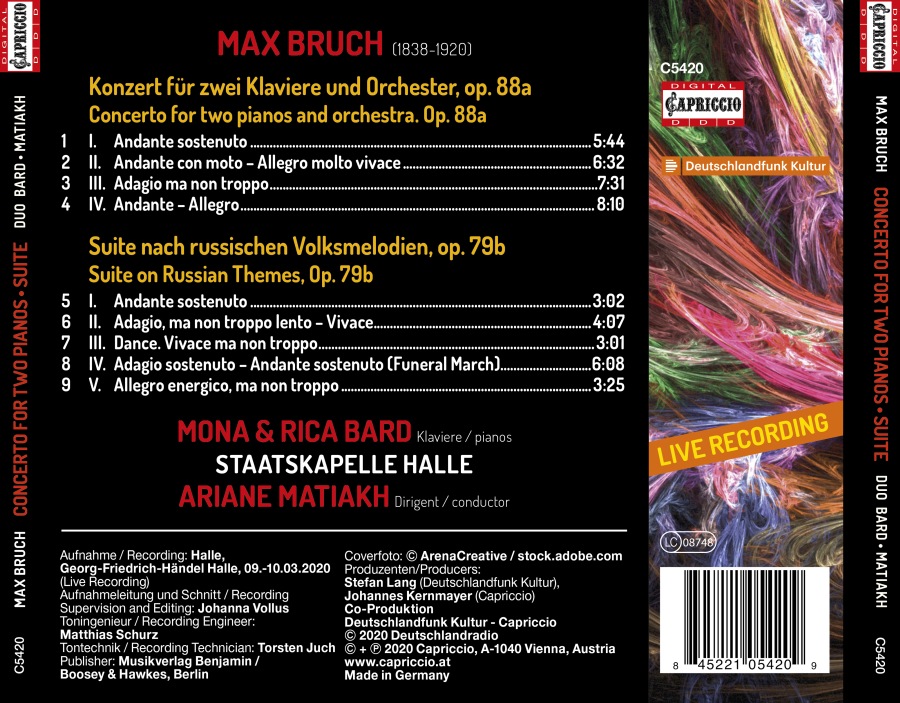 Bruch: Concerto for two pianos and orchestra; Suite on Russian Themes - slide-1