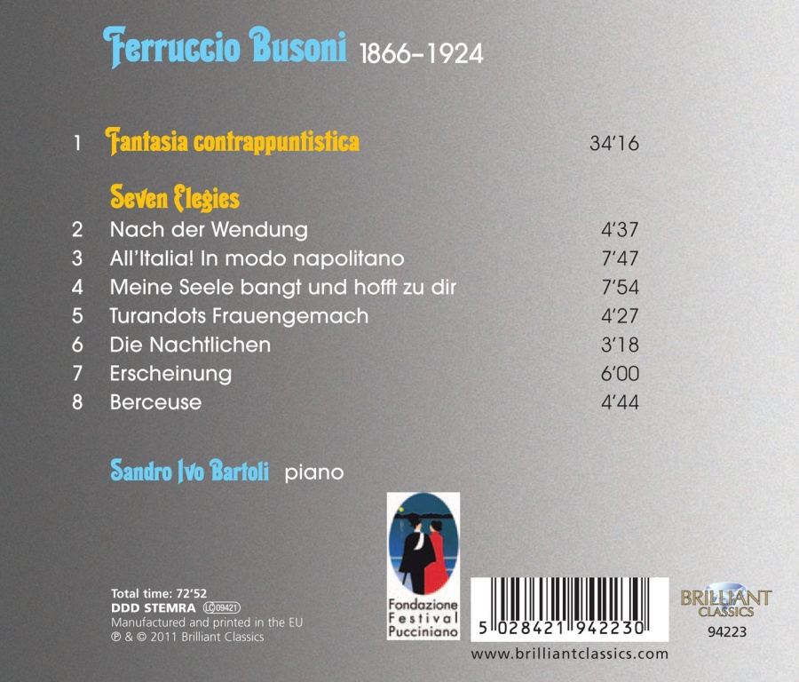 Busoni: Fantasia Contrappuntistica, Elegies - slide-1