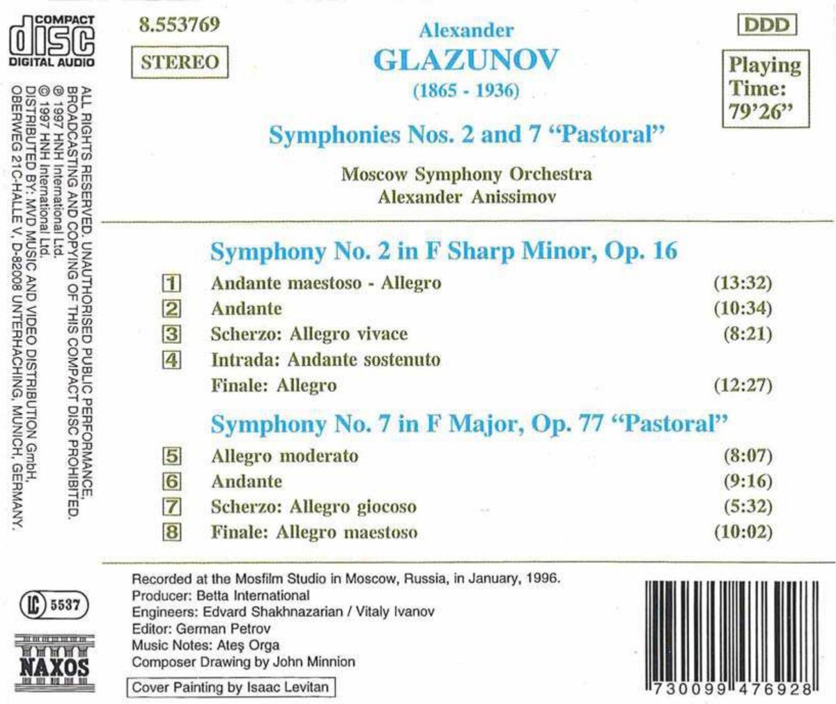 GLAZUNOV: Symphonies nos. 2 & 7 - slide-1