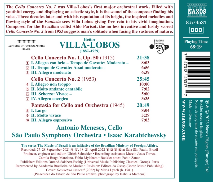 Villa-Lobos: Cello Concertos Nos. 1 and 2 - slide-1
