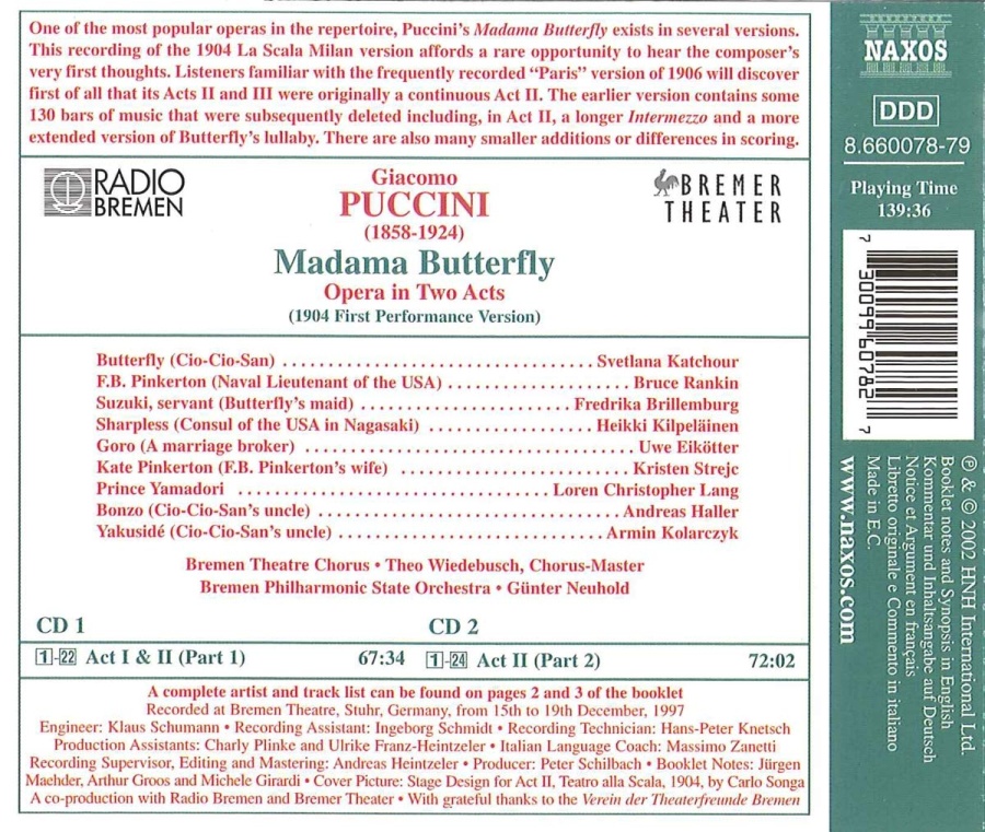 PUCCINI: Madama Butterfly (1904 version) - slide-1