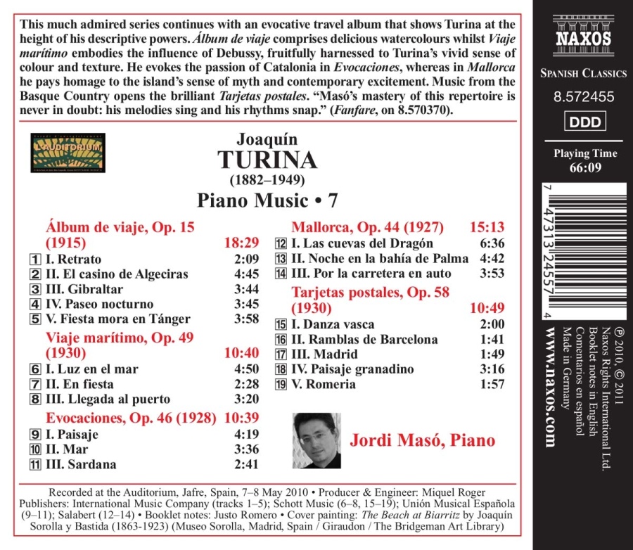 TURINA: Piano Music • 7 - Álbum de viaje, Viaje marítimo - slide-1