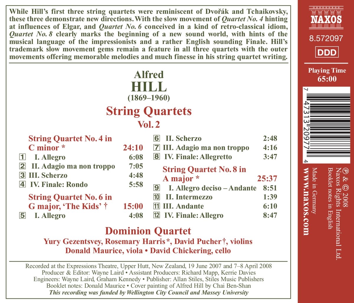 HILL: String Quartets Vol. 2 - slide-1