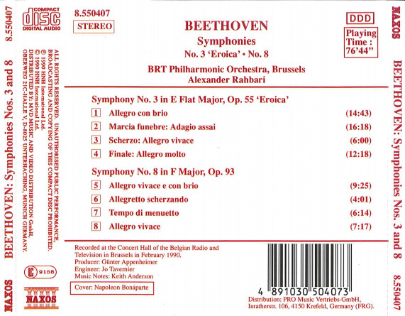 Beethoven: Symphonies 3 & 8 - slide-1
