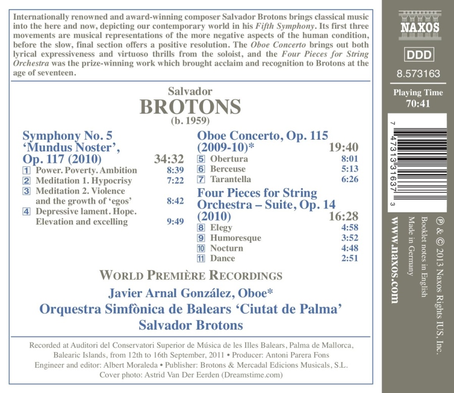 Brontos: Symphony No. 5, Oboe Concerto, 4 Pieces for String Orchestra - slide-1