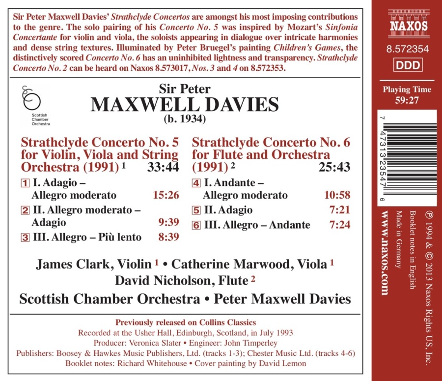 Maxwell Davies: Strathclyde Concertos Nos. 5 & 6 - slide-1