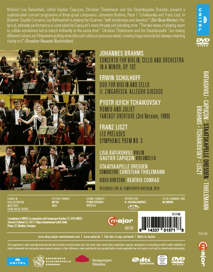Brahms: Double Concerto; Tchaikovsky: Romeo & Juliet; Liszt: Les Preludes - slide-1