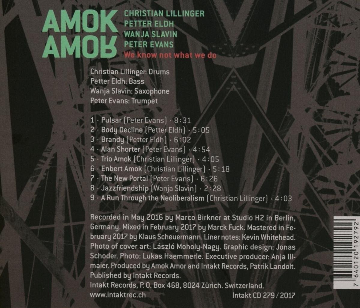 Amok Amor/ Lillinger/ Eldh/ Slavin/ Evans: We know not what we do - slide-1