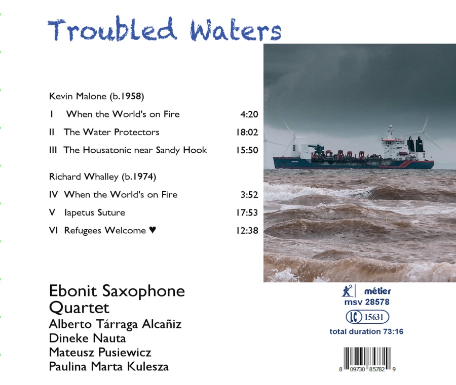 Troubled Waters – music for saxophone quartet - slide-1