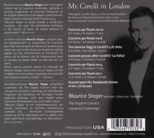 Mr Corelli In London: La Follia & Recorder Concerti after Corelli's op 5 by F. Geminiani - slide-1