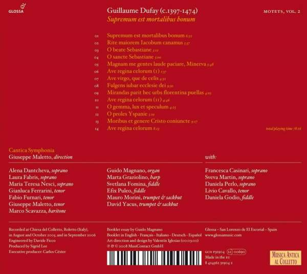 Dufay: Supremum est - Motets vol. 2 - slide-1